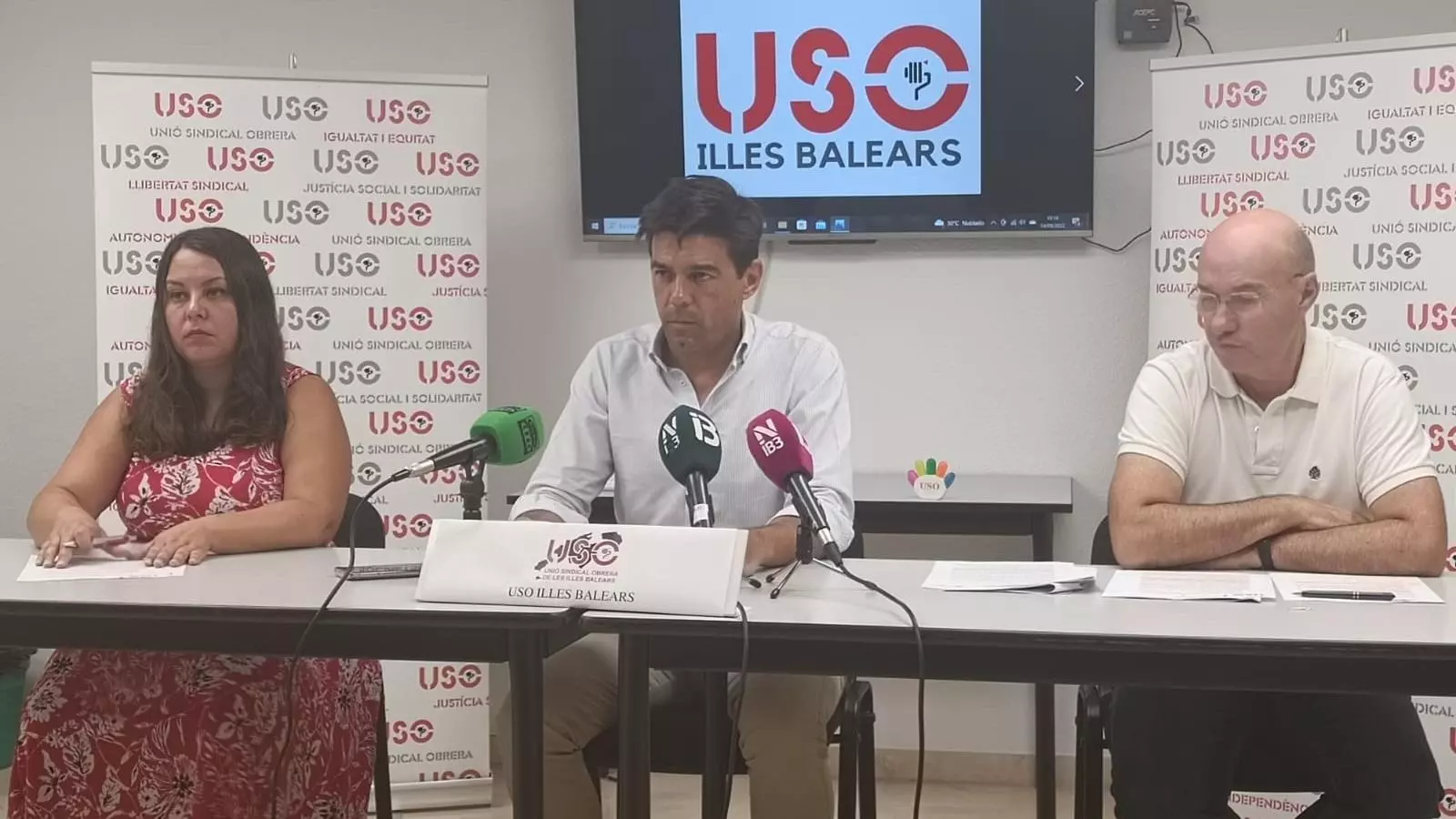 Roda de premsa a la seu USO-Illes Balears