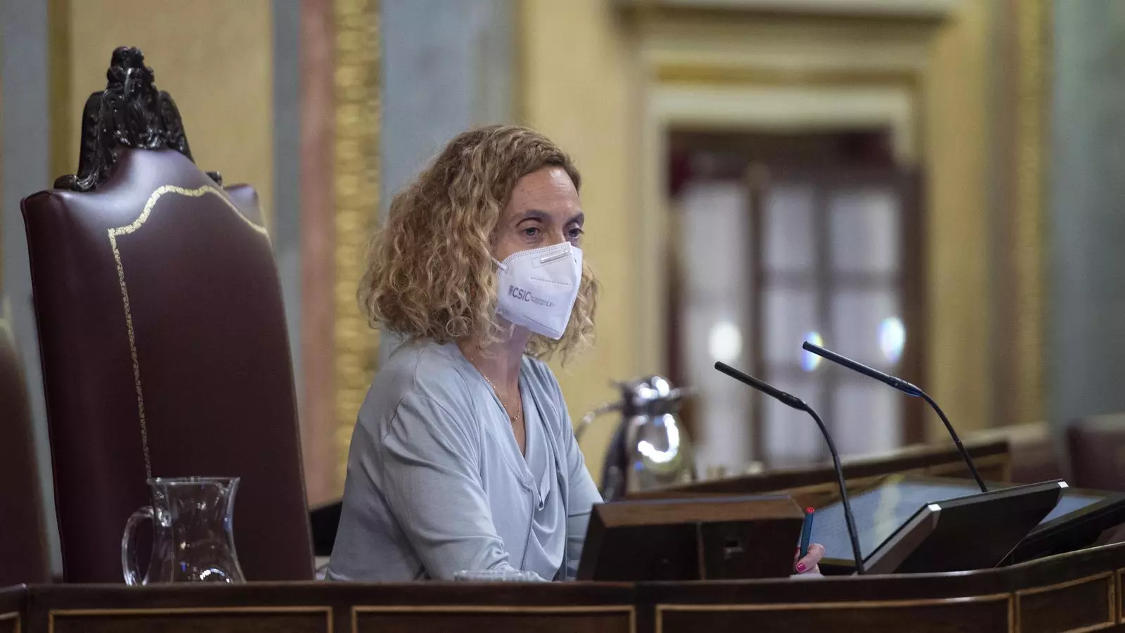 La presidenta el Congrés, Meritxell Batet, al ple d'aquesta setmana