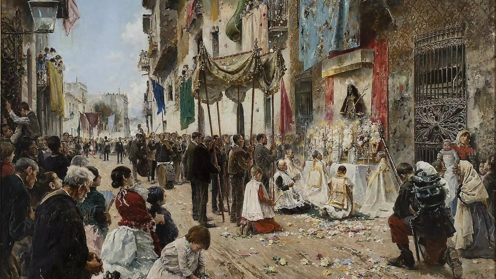 01. La processó de Corpus a Sitges 02. Nen pompeià. 03. Paisatge de Granada.