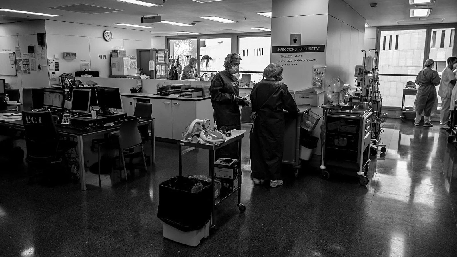 L'UCI de l'Hospital de Sant Pau durant la crisi per la pandèmia del covid-19