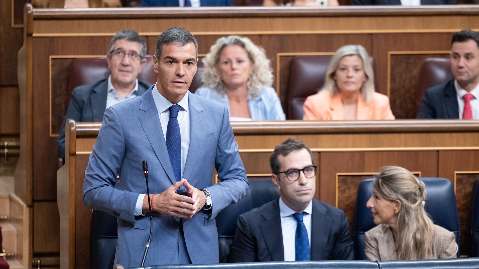 The president of the Spanish government, Pedro Sánchez, in a recent image.