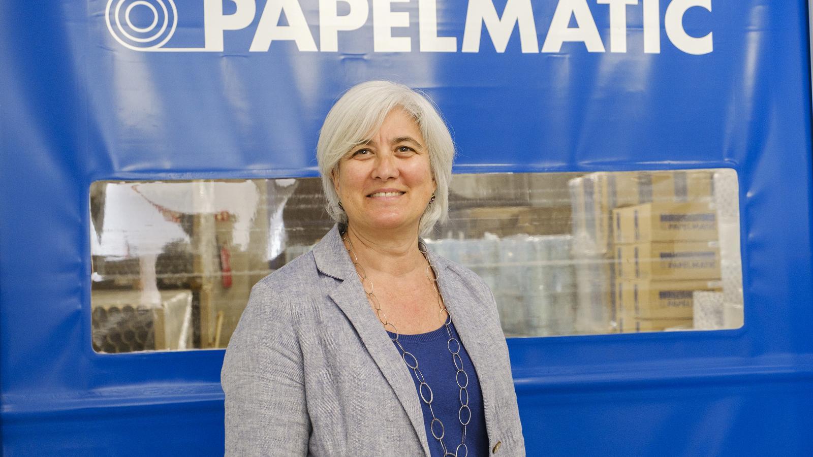 Imma Fornt, directora de Papelmatic, fotografiada a la seu de la seva empresa
