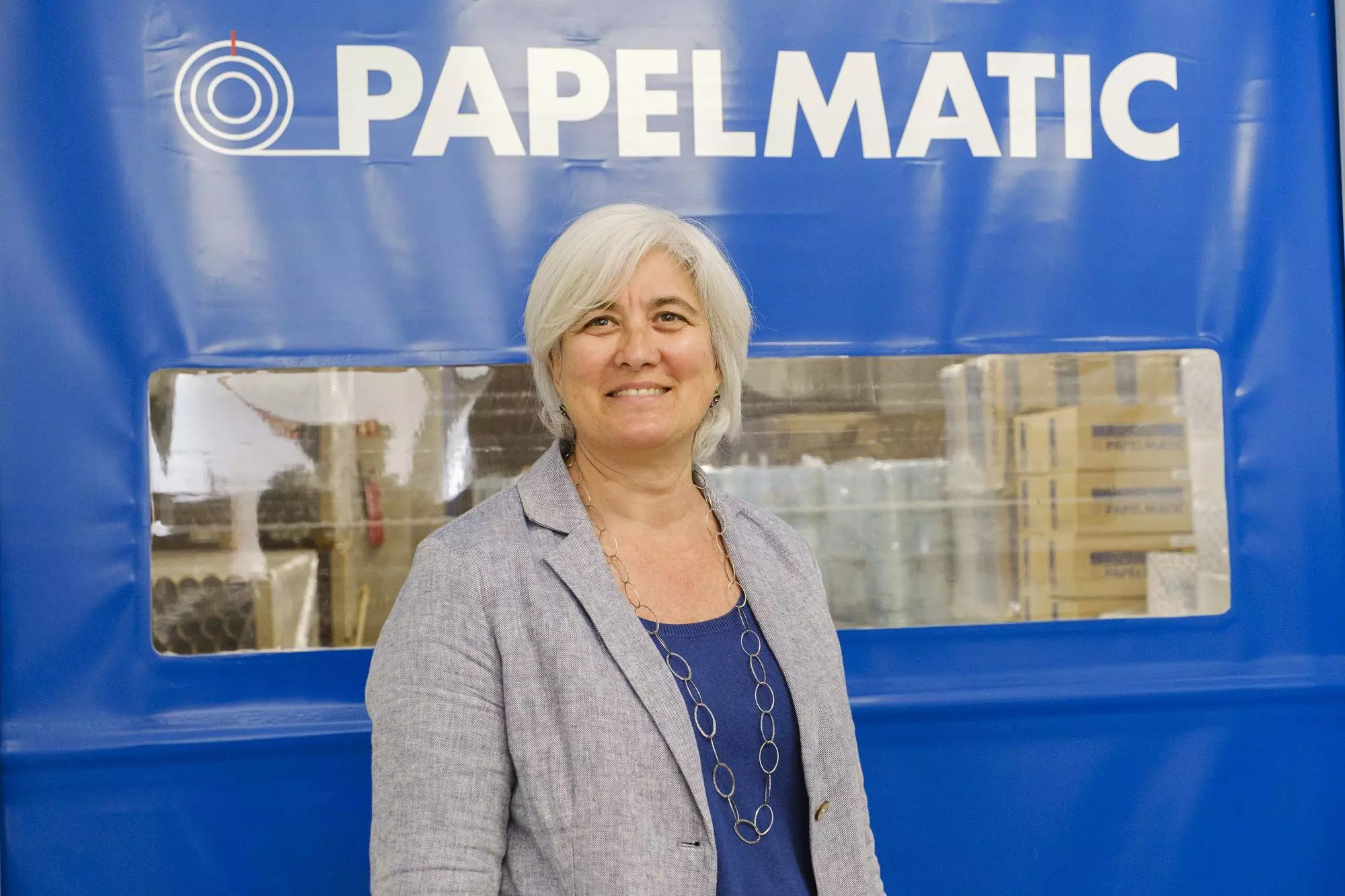Imma Fornt, directora de Papelmatic, fotografiada a la seu de la seva empresa