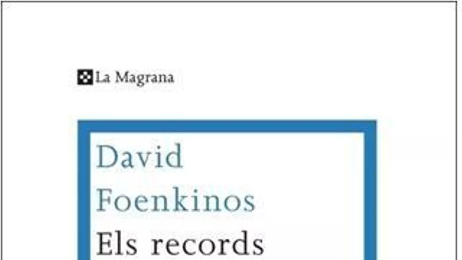 Detall de la coberta del nou llibre de Foenkinos