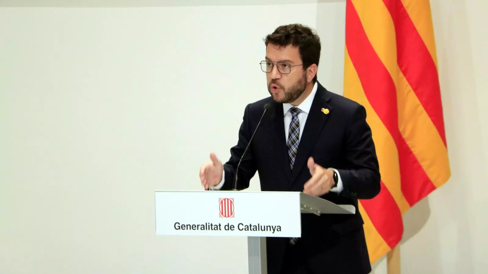 The president Aragonès, this Thursday to the Palau de la Generalitat