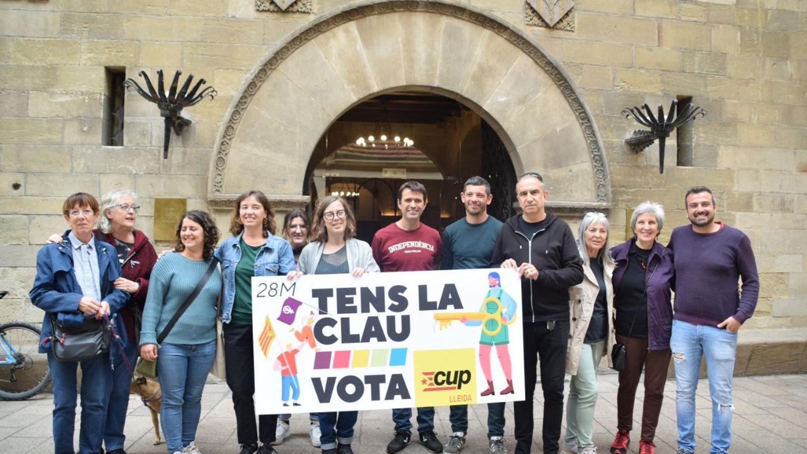 La lista de la CUP de Lleida en 2023, con diputados del partido