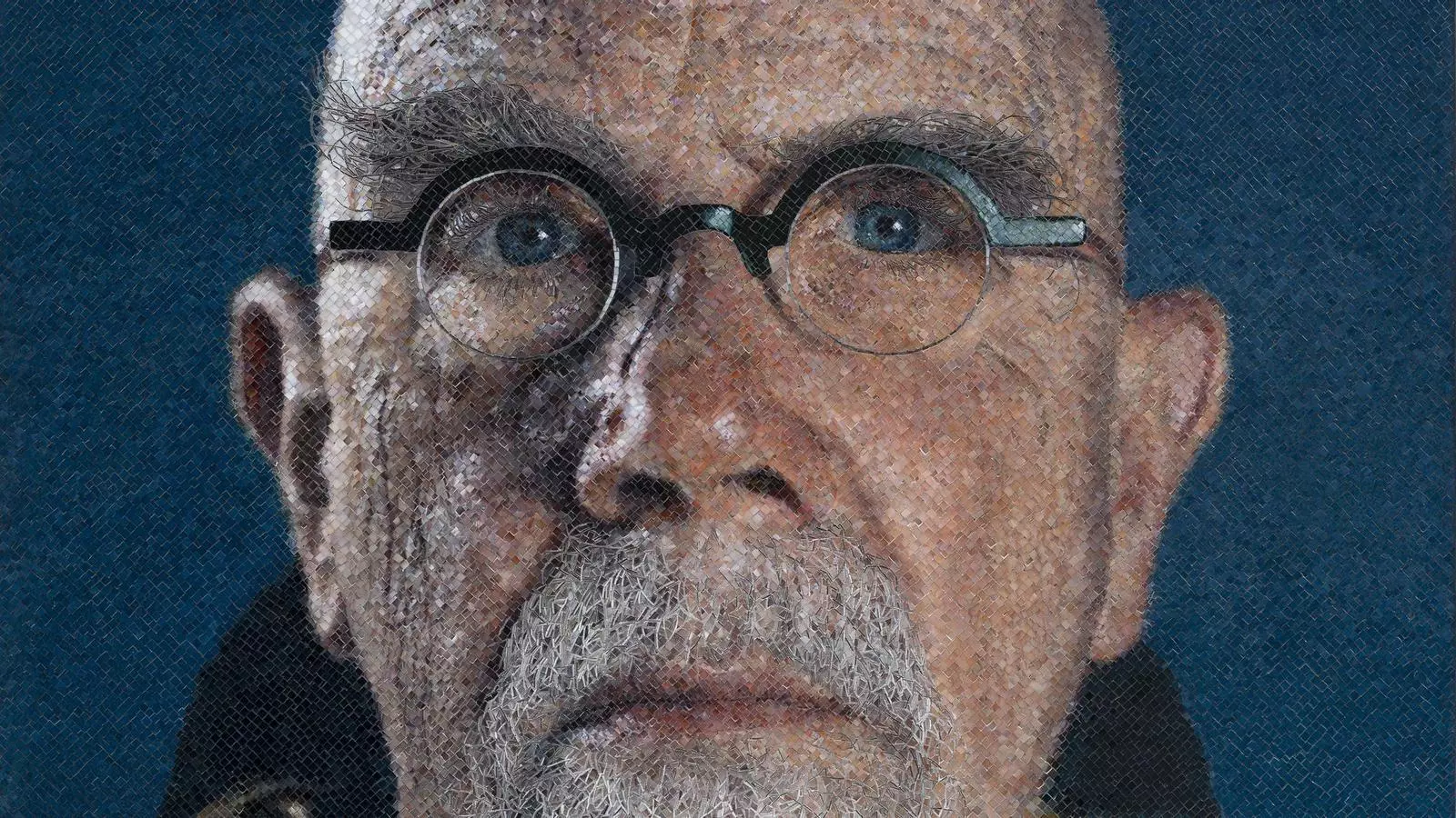 'Autoretrat amb impermeable groc', de Chuck Close