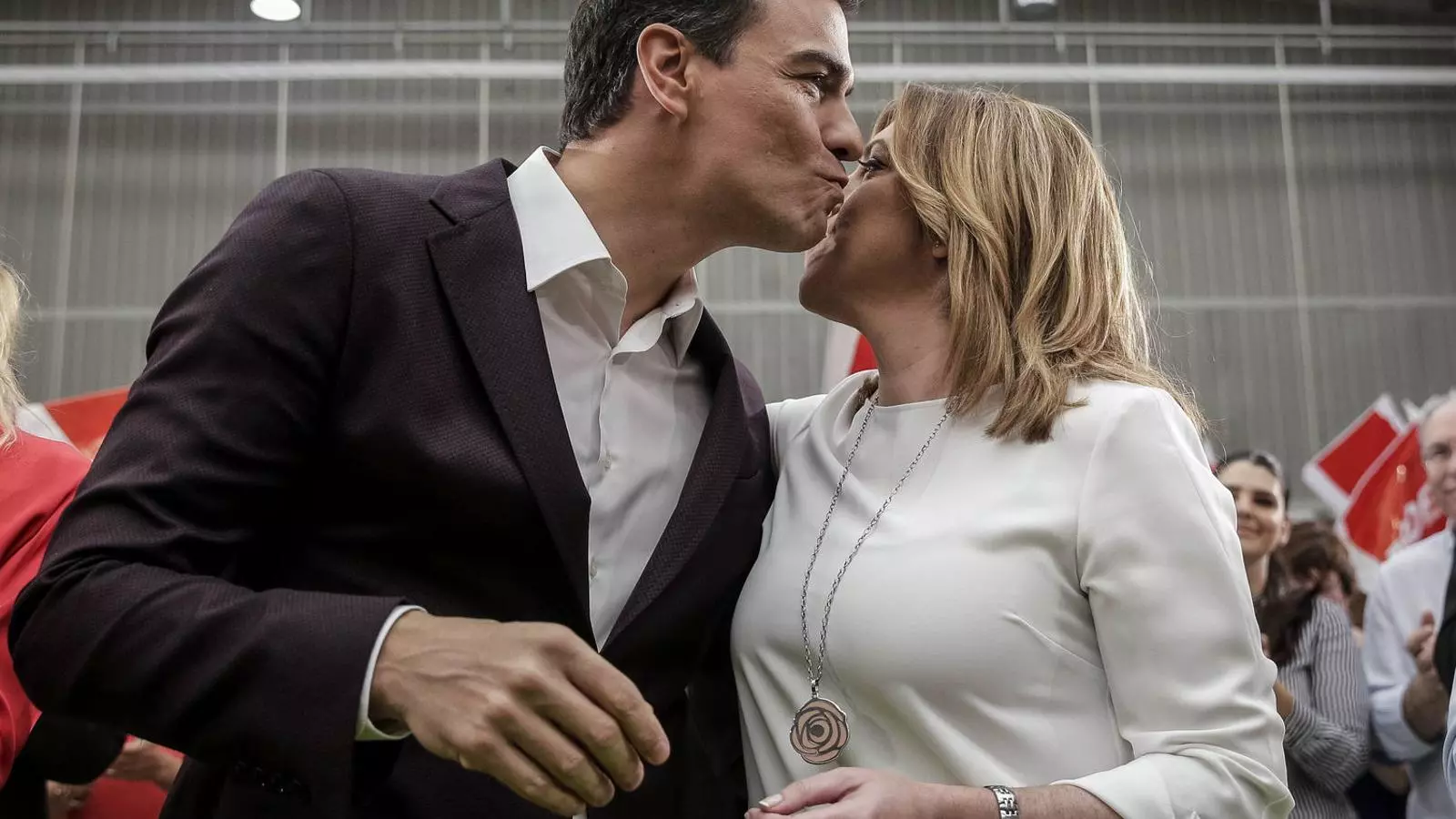 El president del govern espanyol, Pedro Sánchez, i la candidata socialista, Susana Díaz, en una foto d'arxiu