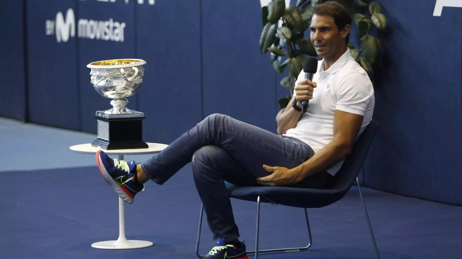 Rafel Nadal durant la roda de premsa.