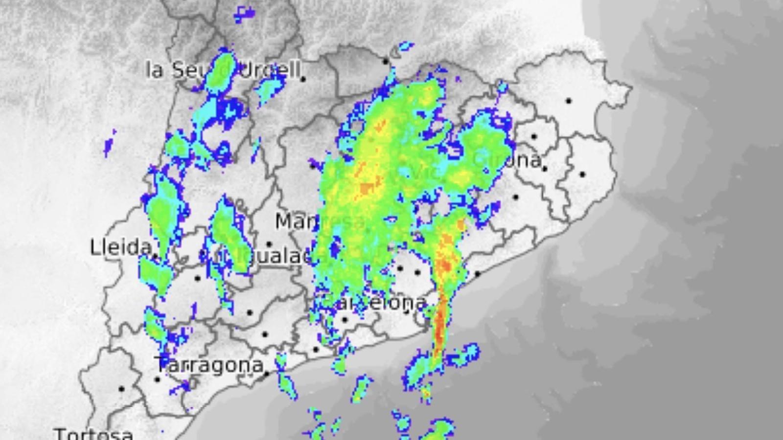 Rain radar image.