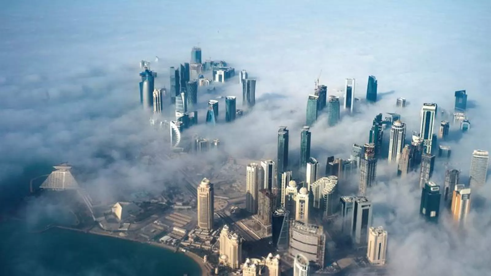 Imatge aèria del centre financer de Doha.