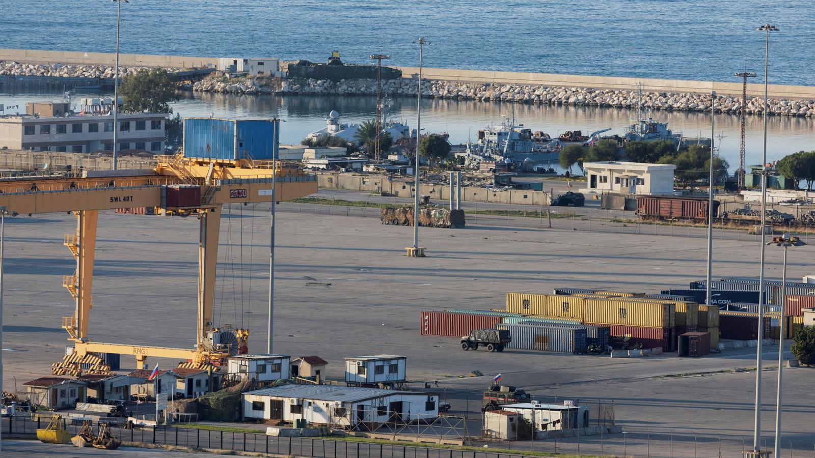 Installations of the Russian naval base on the Syrian coast, Tartus, Syria, December 2024.