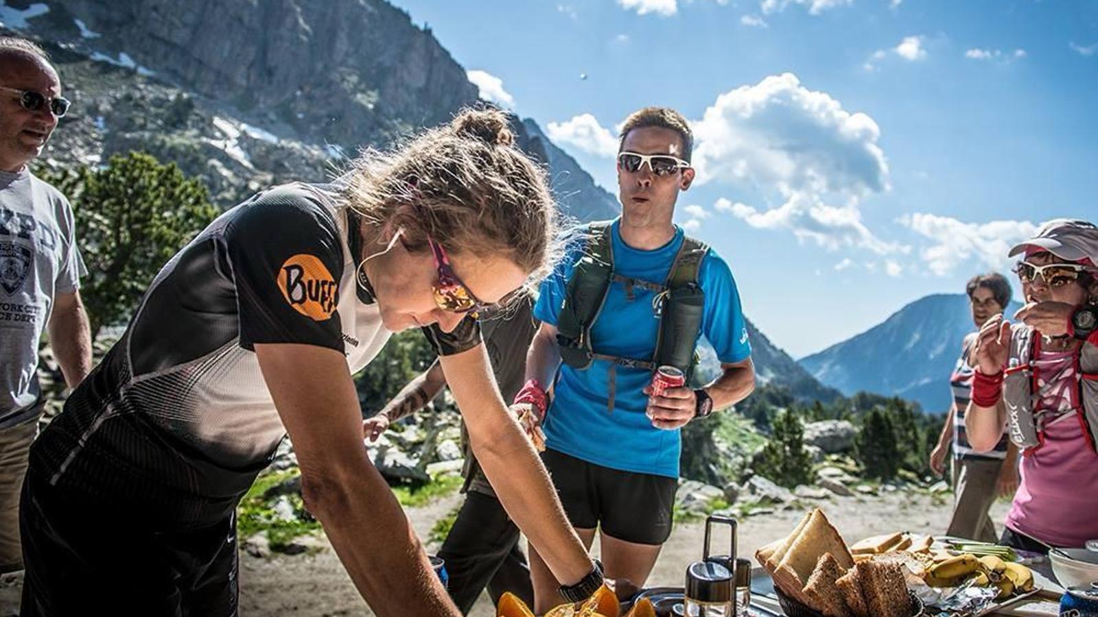 Runner Núria Picas during her crossing of the Pyrenees