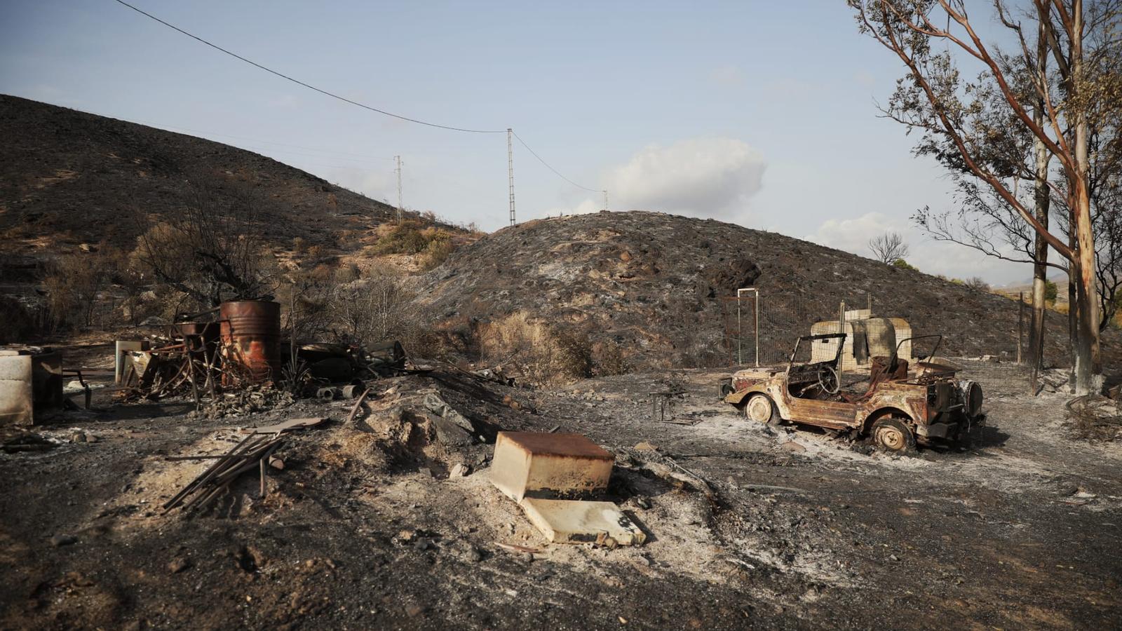 Efectos del incendio de Almería.