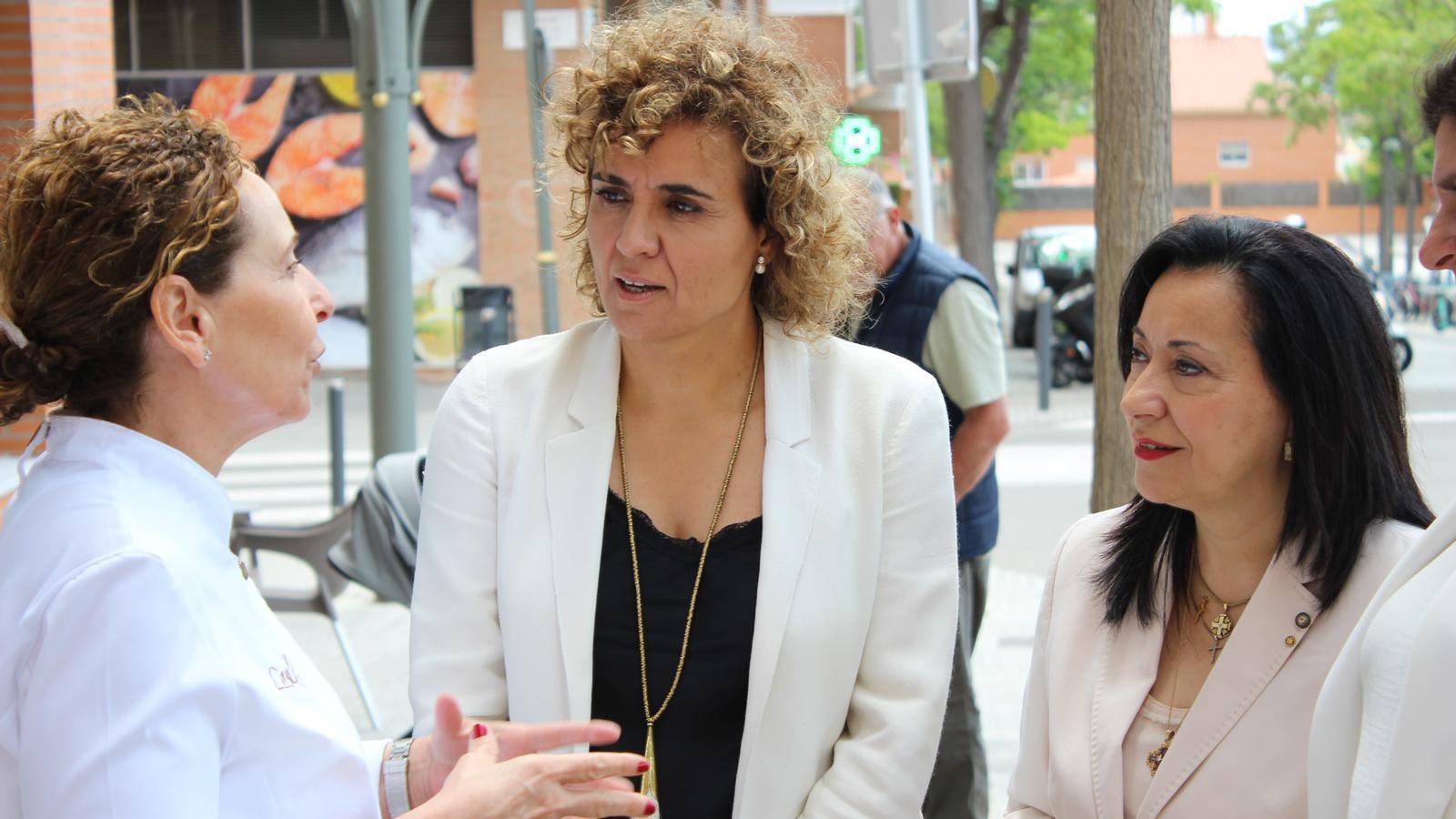 La candidata del PP a las elecciones europeas, Dolors Montserrat, en su visita este jueves a Tarragona.