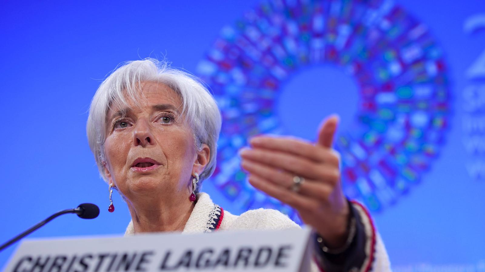 Christine Lagarde va presentar l'informe sobre les perspectives econòmiques globals a la seu de l'organisme, a Washington.