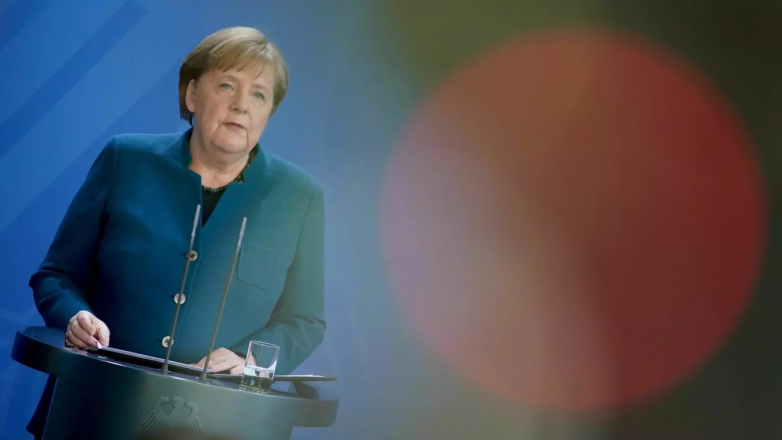 La cancellera alemanya Angela Merkel en roda de premsa el passat 22 de març