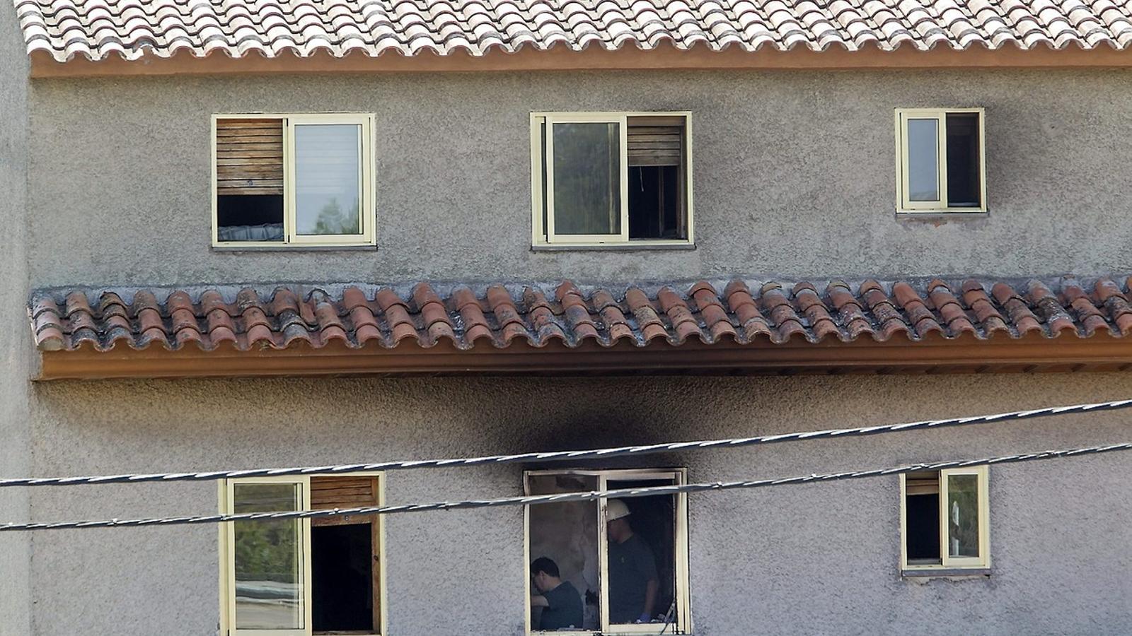 La residència incendiada a Cuarte de Huerva, Saragossa.
