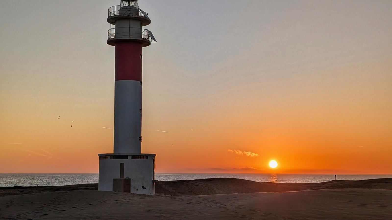 Radiant dawn at the Ebro delta.
