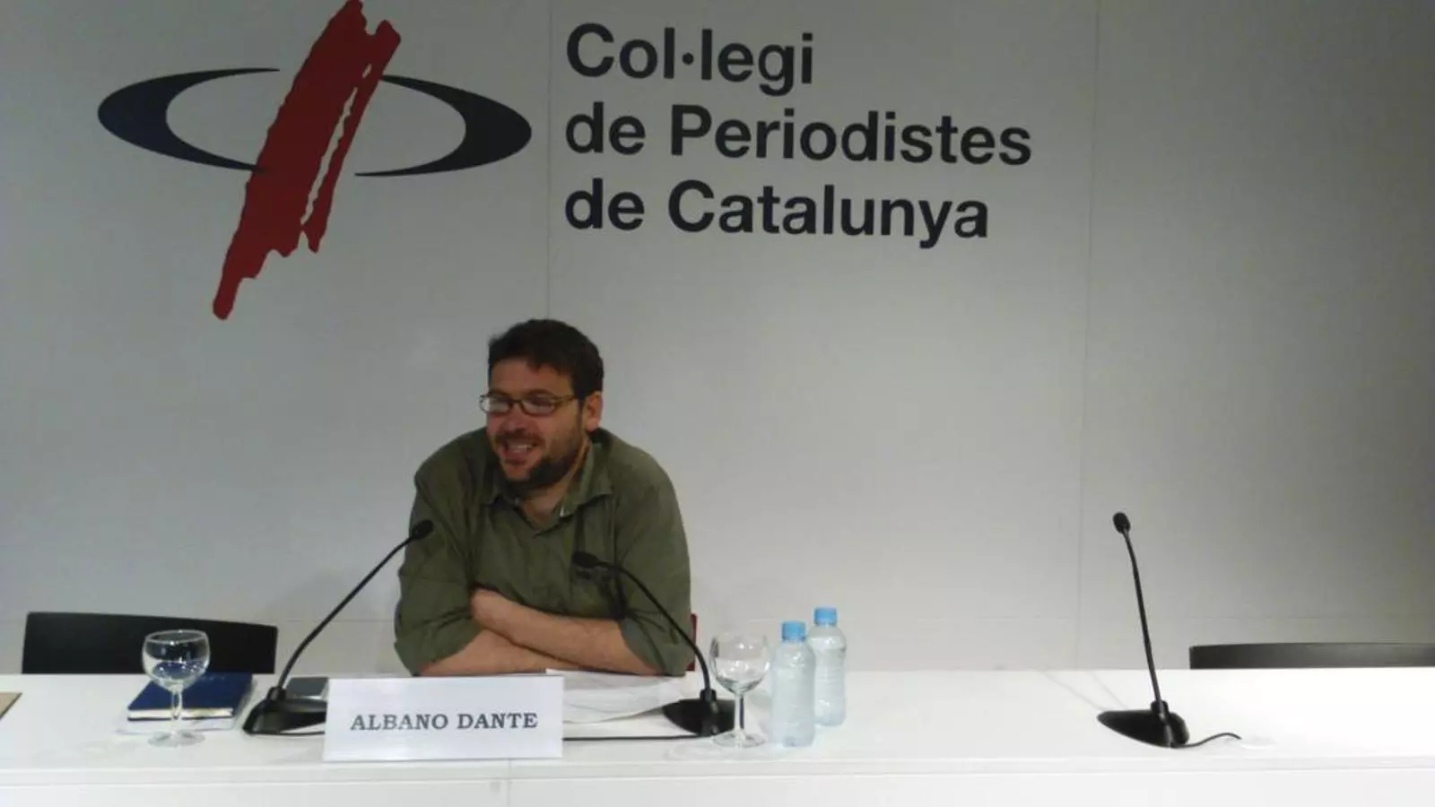 Albano Dante Fachin, aquest dimarts al Col·legi de Periodistes.