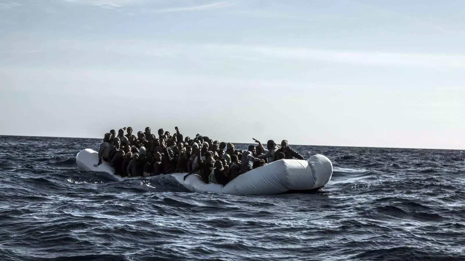 Missió de rescat de l'Open Arms davant les costes líbies.