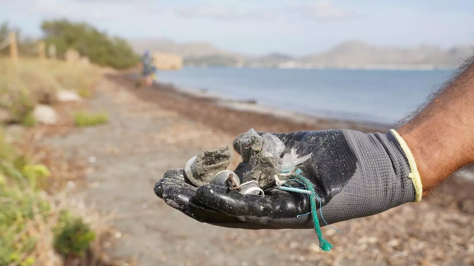 Residus trobats a una platja