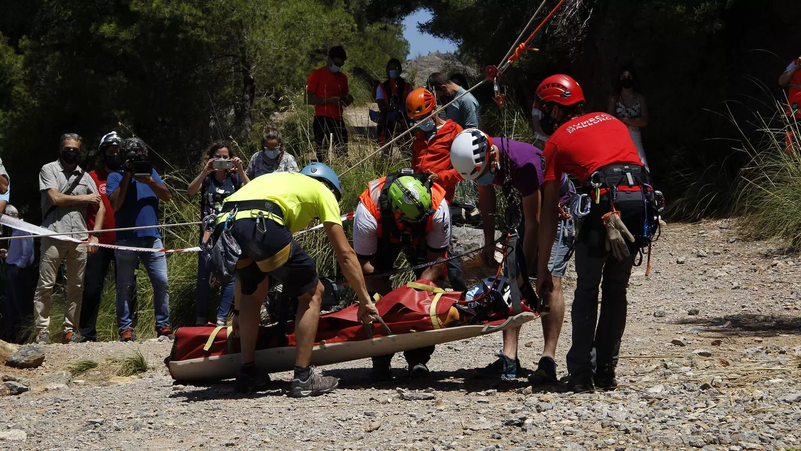 El simulacre s'ha fet aquest dilluns al Port de Sóller.