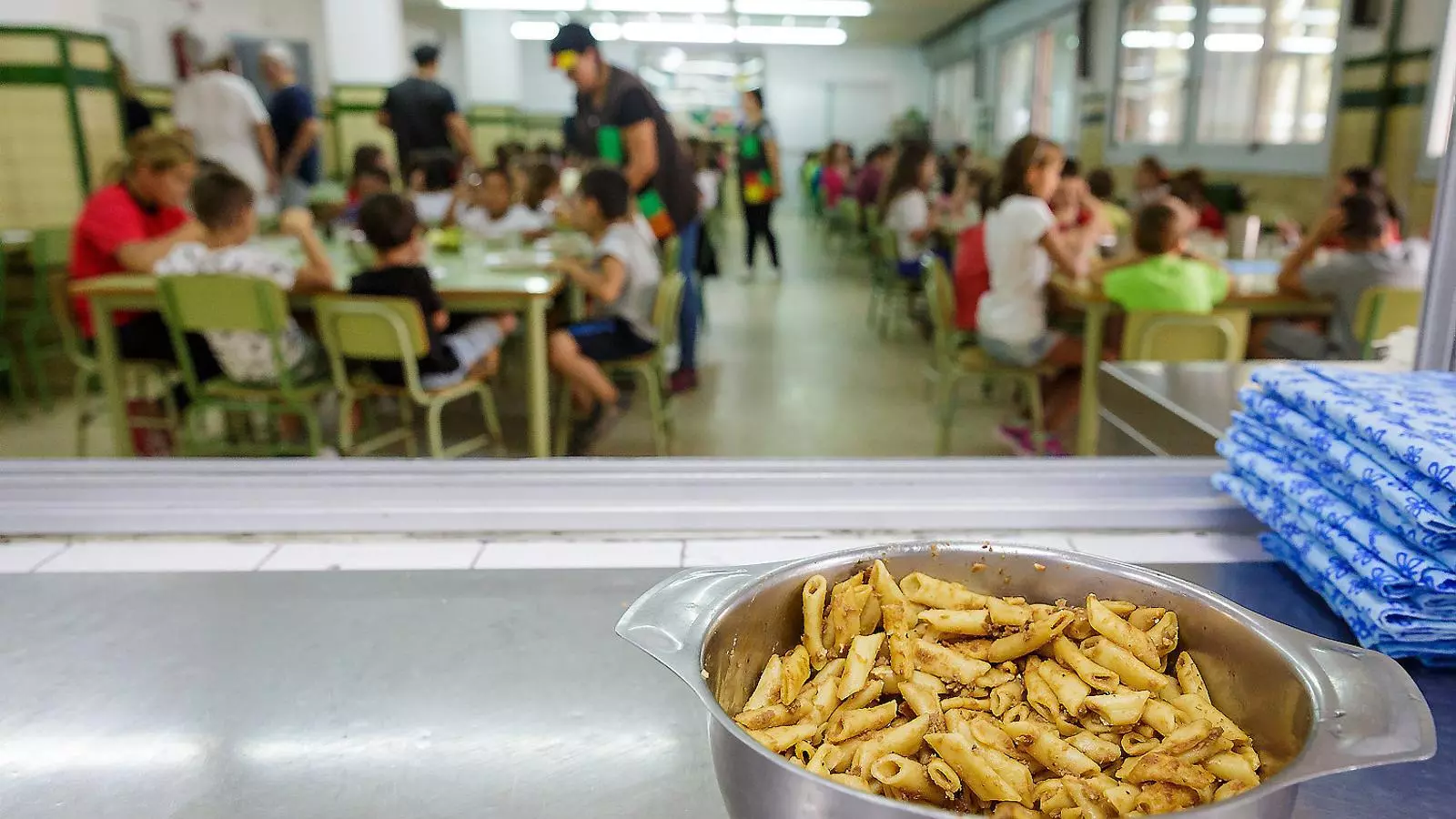 Un menjador d'una escola