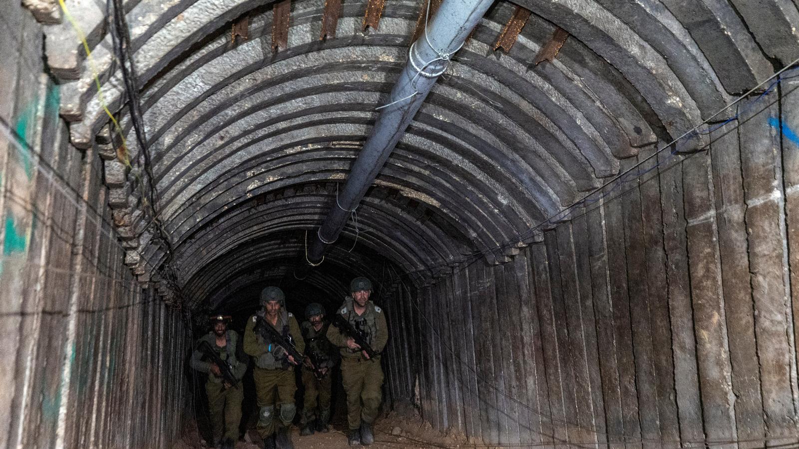 Israeli soldiers in Hamas tunnels in Gaza