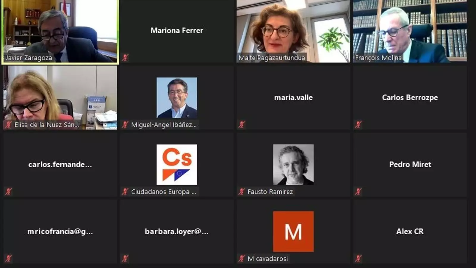 Webinar organitzat per Ciutadans amb el fiscal Javier Zaragoza.