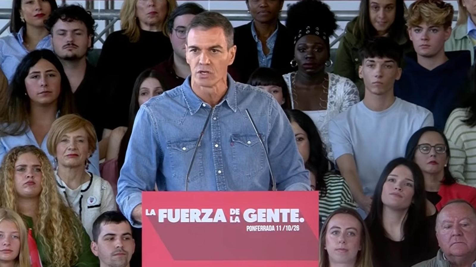 El presidente español, Pedro Sánchez, este domingo.
