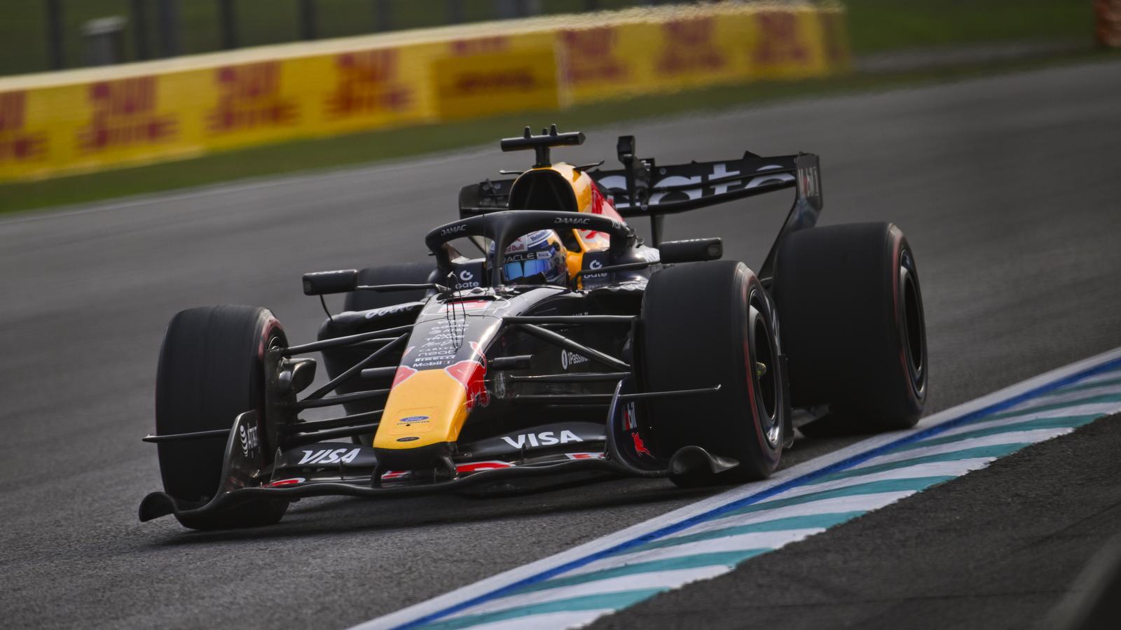 Max Verstappen during a race in Malaysia