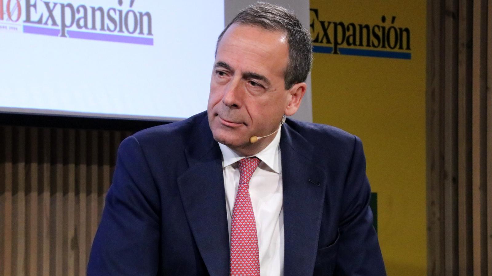 CaixaBank CEO Gonzalo Gortázar during his speech.