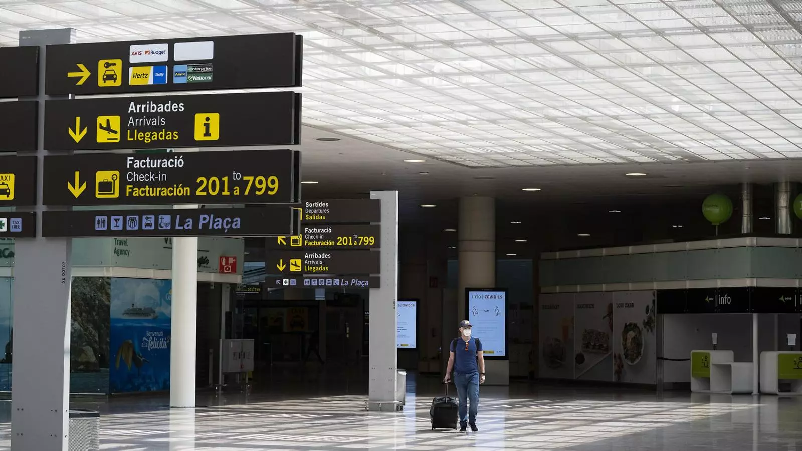 El Prat encapçala la caiguda interanual de passatgers a l’Estat