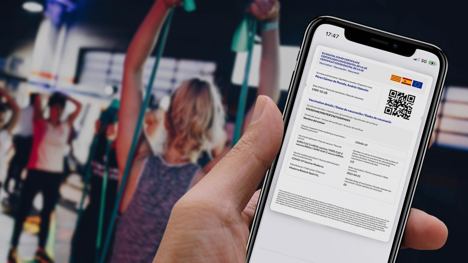 Accedir als gimnasos també requereix la presentació del certificat covid
