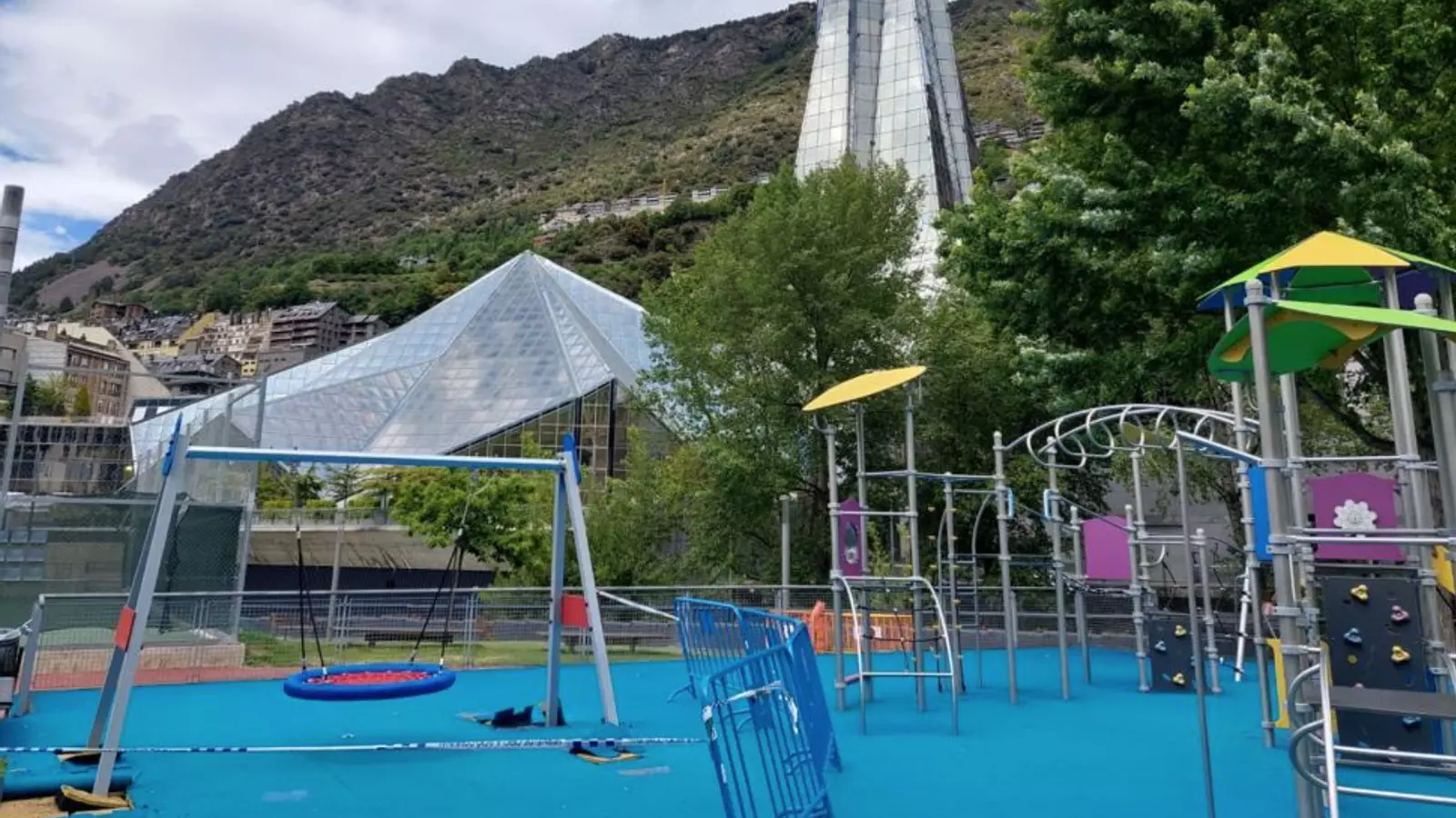 Un dels parcs d'Escaldes-Engordany on s'instal·laran més equipaments.