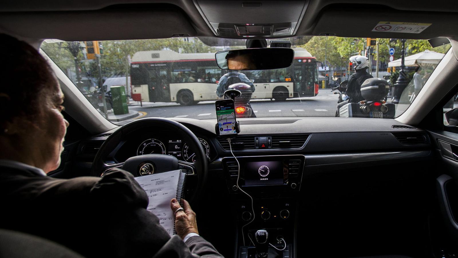 A journey with a VTC vehicle in Barcelona.