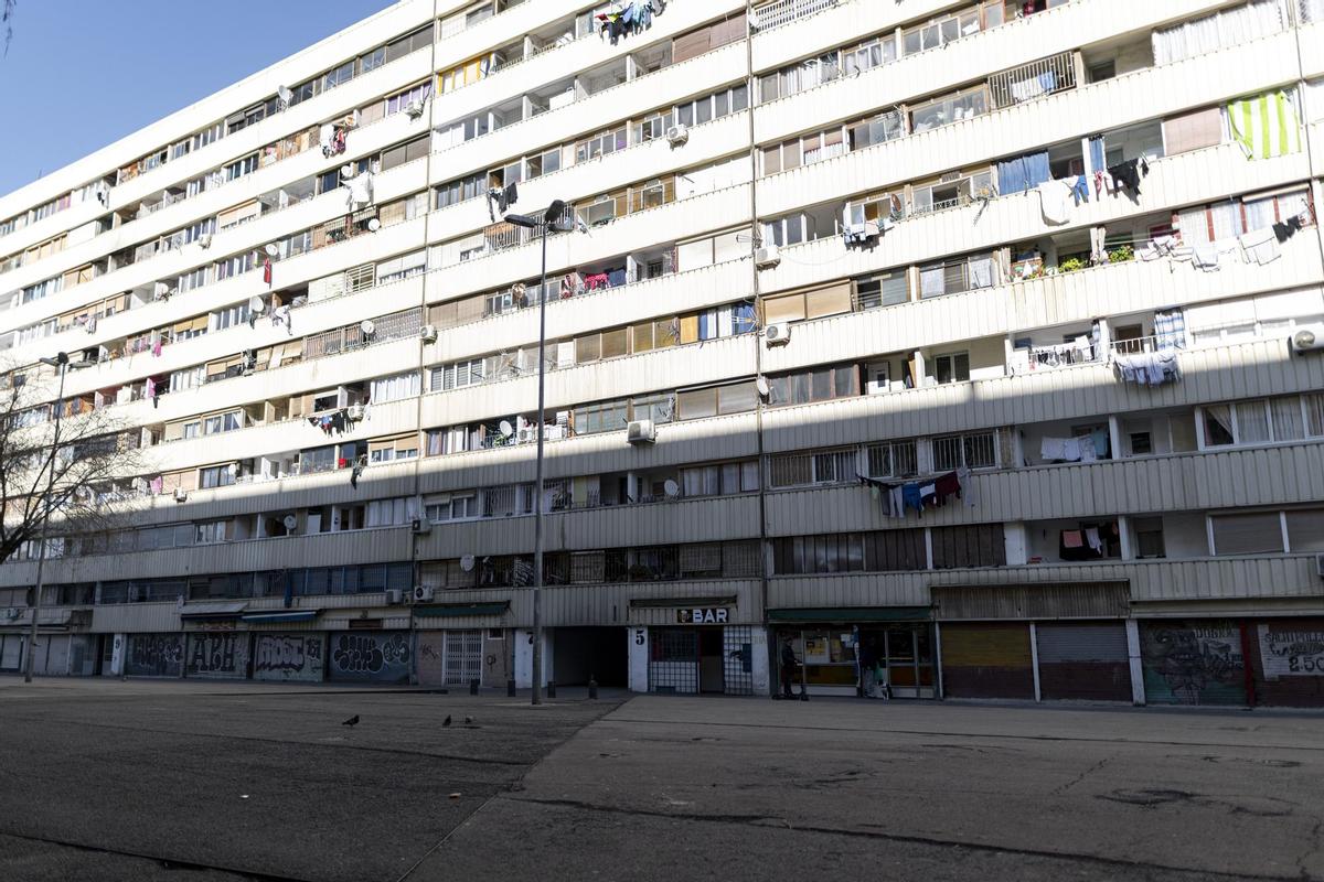 A building, representing the homes and lives affected by relocation.