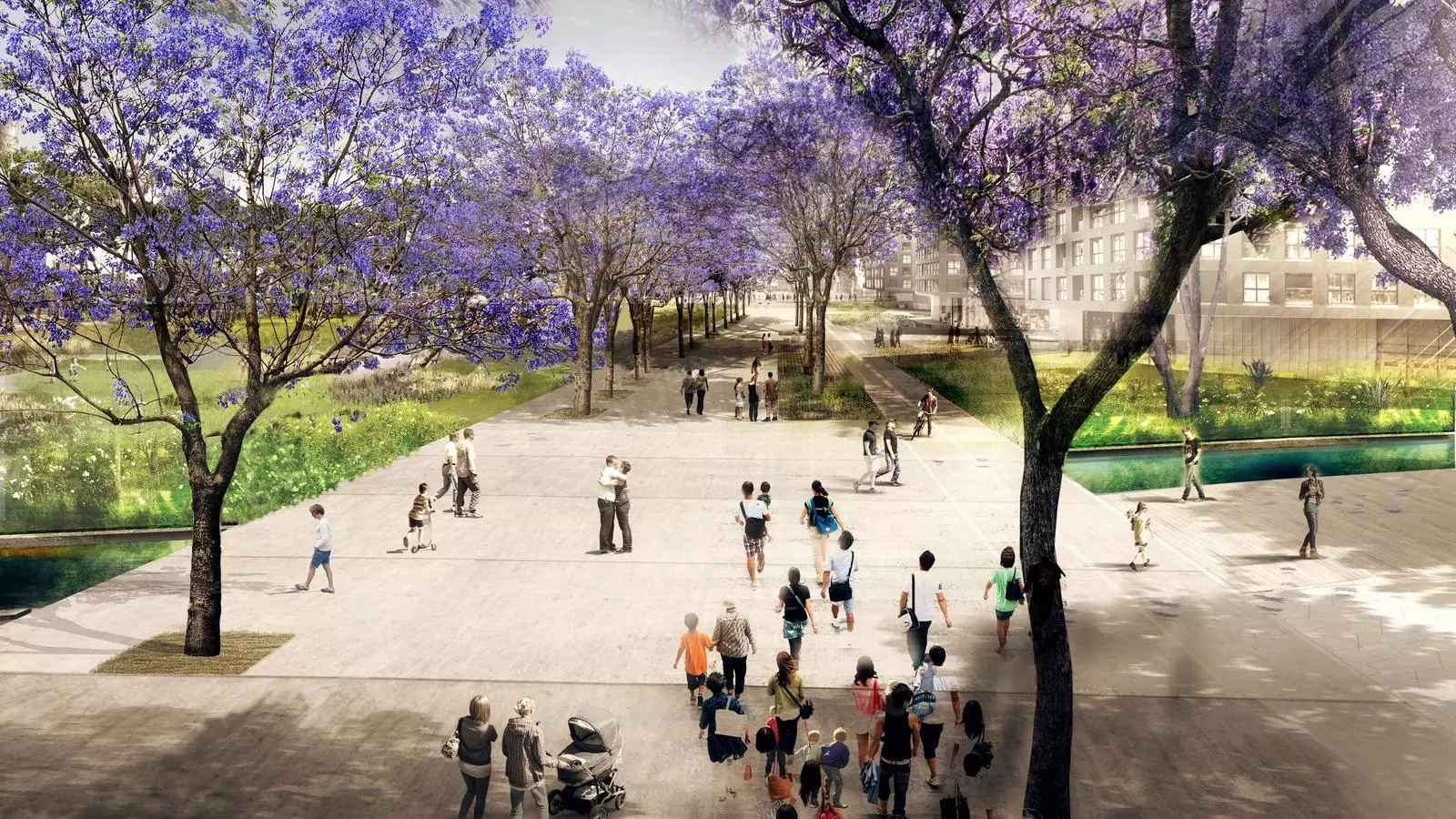 Recreació del futur parc de les Glòries