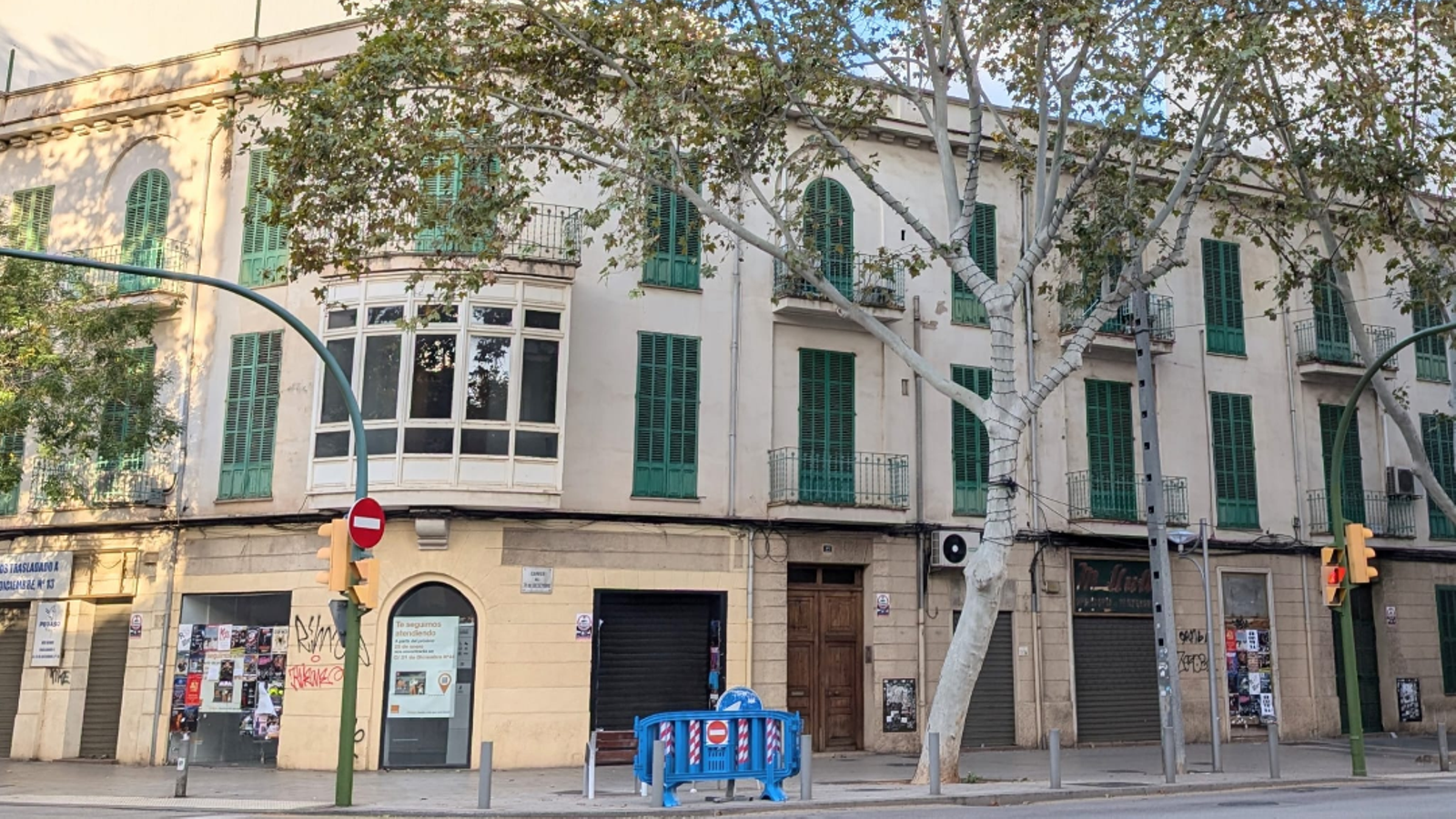 L'edifici del carrer 31 de Desembre, a Palma, pendent de demolició.
