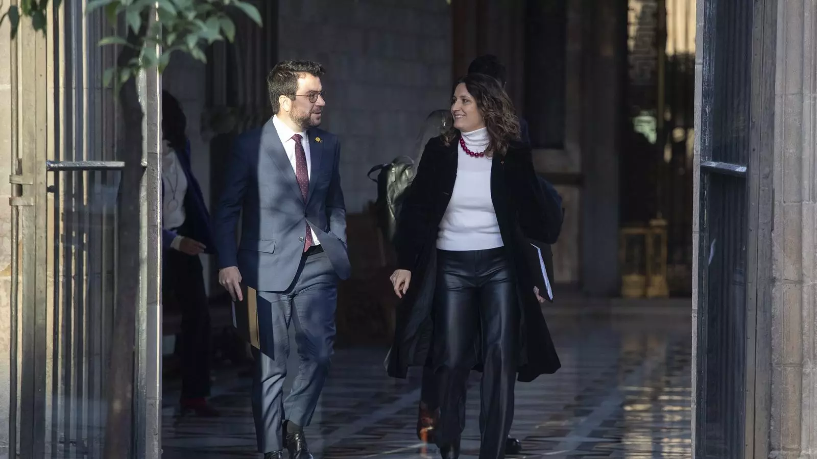 El president Pere Aragonès i la consellera Laura Vilagrà aquest dimarts.