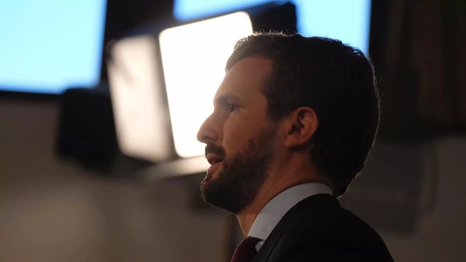 El líder del PP, Pablo Casado, aquest dimecres al matí en un acte del partit a Barcelona
