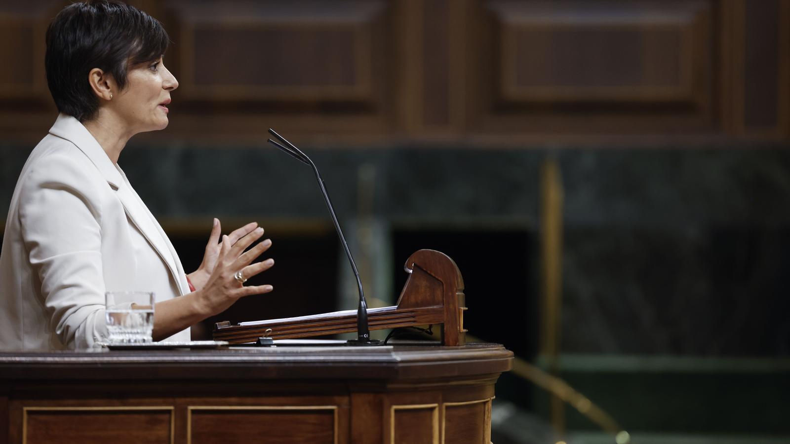 La ministra de Vivienda y Agenda Urbana, Isabel Rodríguez, este miércoles en el Congreso