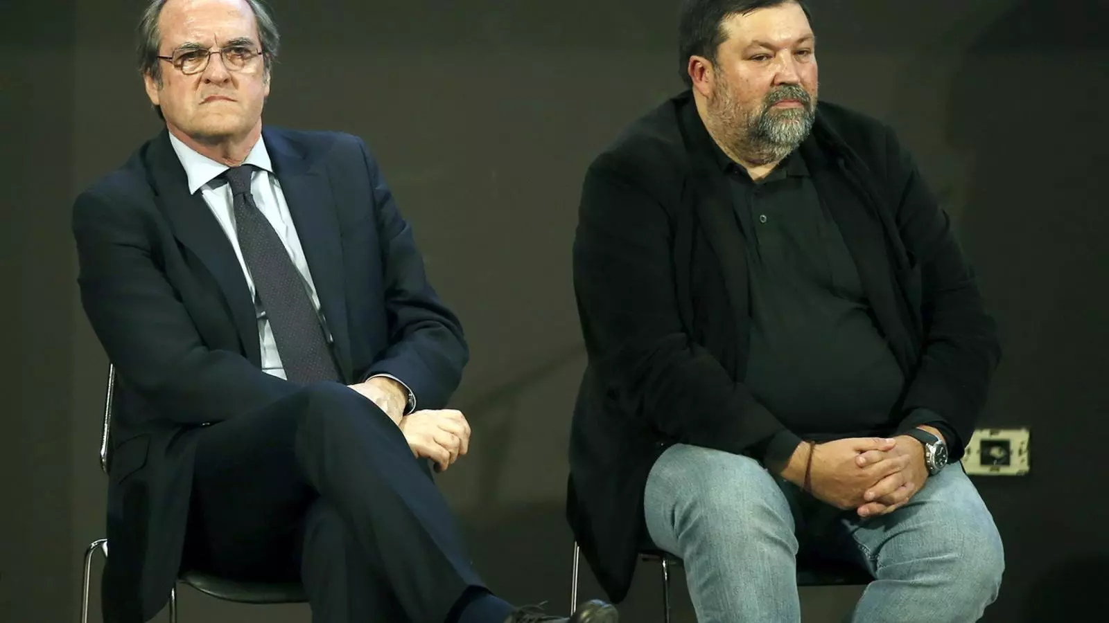 Els exministres Ángel Gabilondo i Francisco Caamaño, durant la presentació de la declració "Una Espanya federal en una Europa federal" / EFE