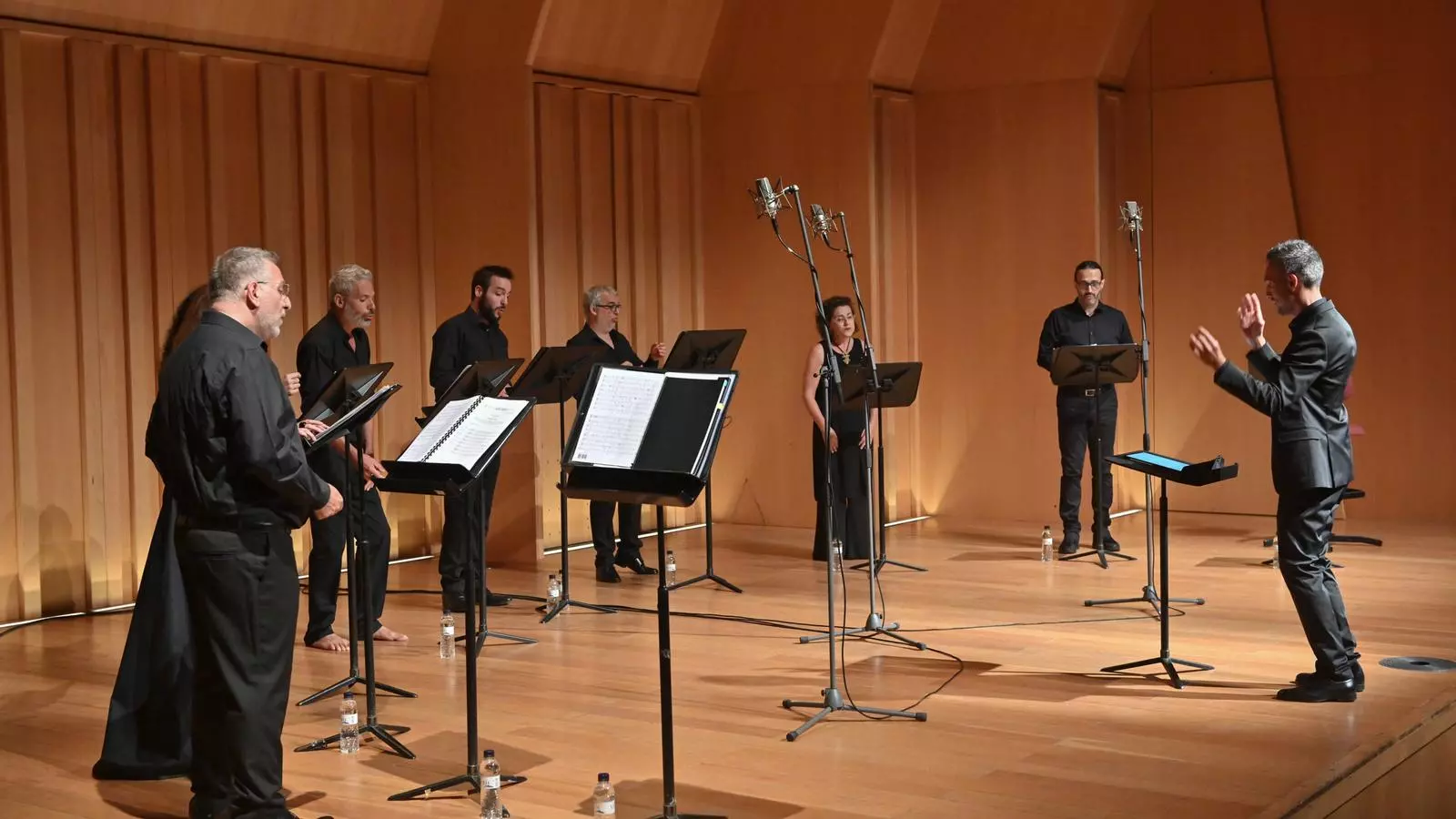 El conjunt Musica Reservata durant el concert al Petit Palau.
