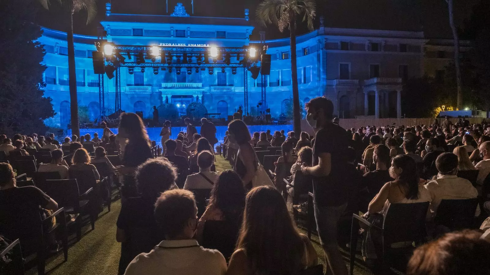 L'escenari del Festival Jardins de Pedralbes abans del concert d'Els Pets de 2020