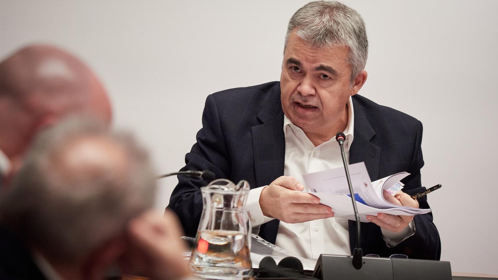 Santos Cerdán appears before the Koldo case committee of the Parliament of Navarre