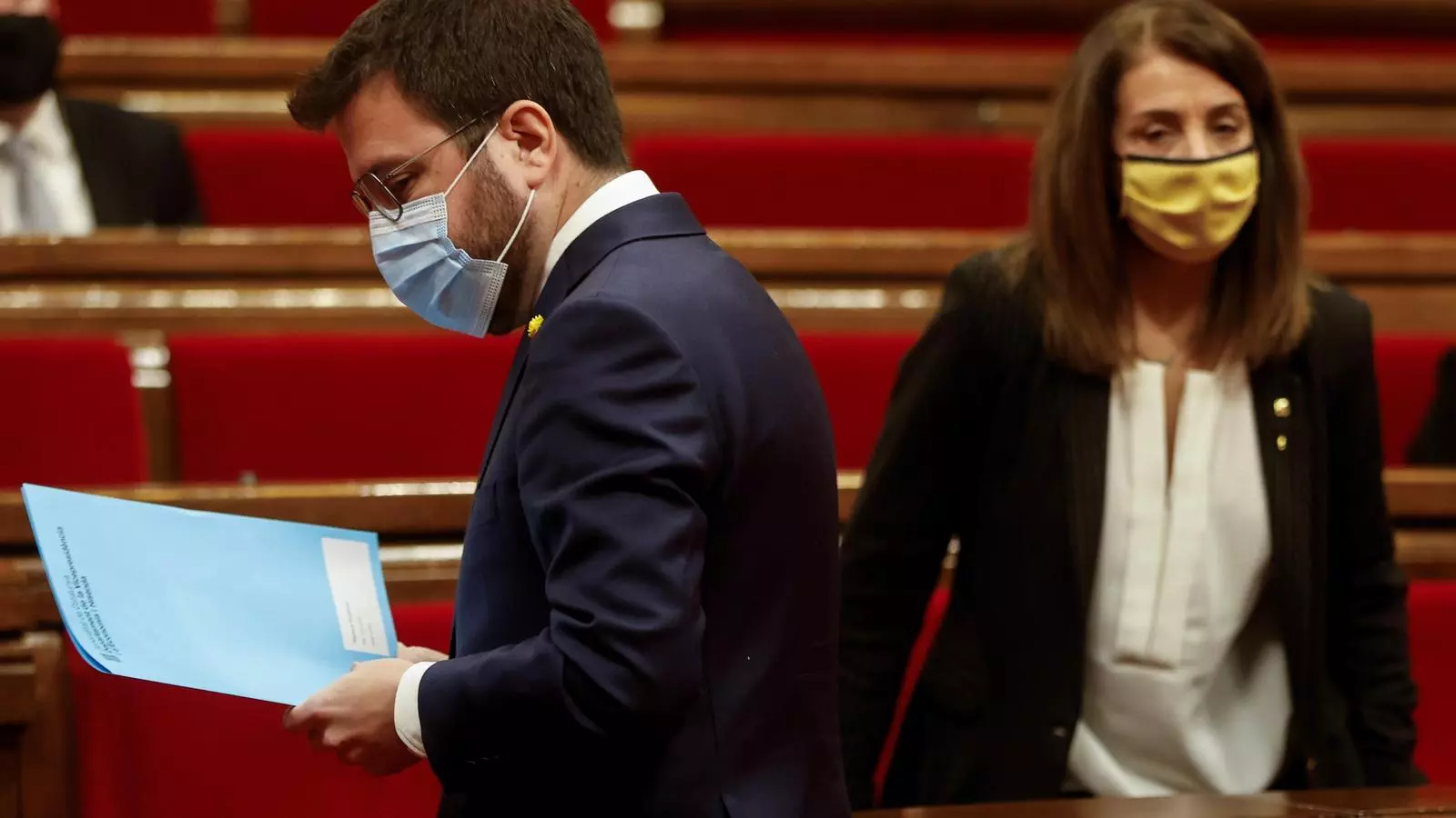 El vicepresident Aragonès i la consellera Budó, avui al Parlament