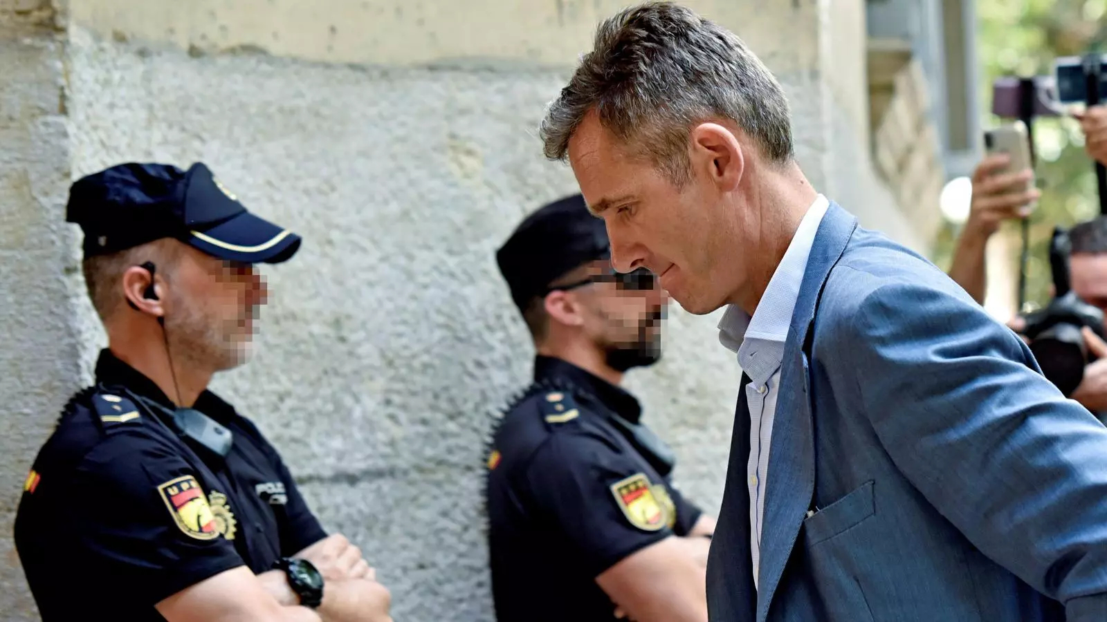 Urdangarin dimecres passat, 13 de juny del 2018, en la seva arribada a l'Audiència de Palma per recollir ´la notificació d'ingrés a la presó