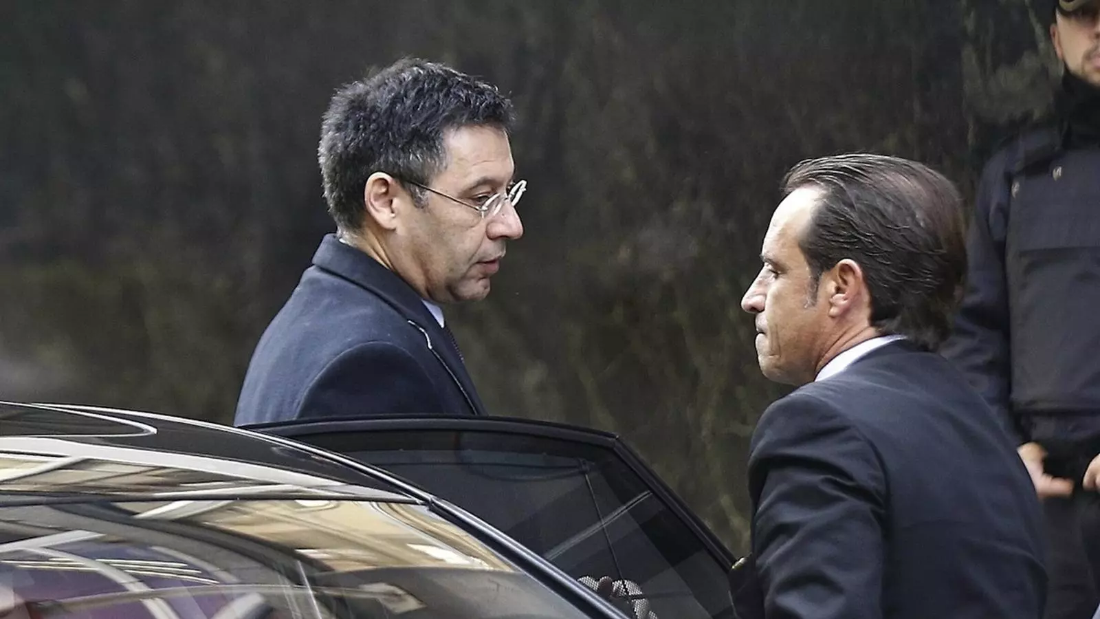 Josep Maria Bartomeu, entrant a l'Audiència Nacional / PACO CAMPOS / EFE
